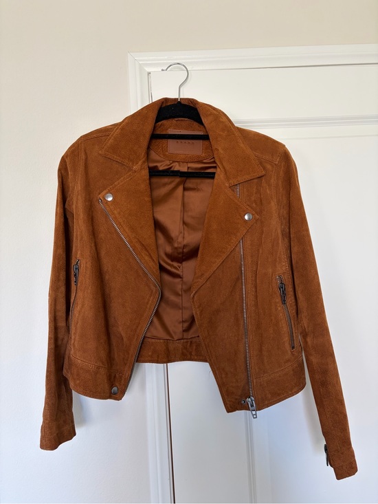 Blank NYC Jackets & Blazers - Blank NYC Suede Moto Jacket - Chestnut Brown / Camel